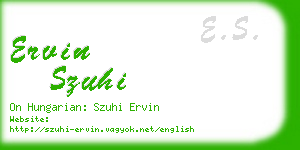 ervin szuhi business card